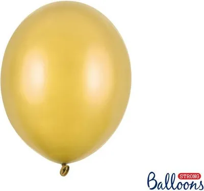 Produktbild von Starke Metallic-Gold-Luftballons, 30 cm, 100 Stück.