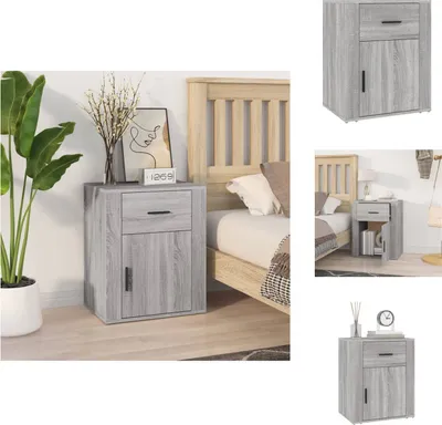 Produktbild von vidaXL Nachttisch Grau Sonoma 50x36x60 cm Holzwerkstoff -  Nachttische