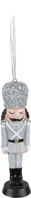 Produktbild von Clayre & Eef Weihnachtsanhänger Nussknacker 13 cm Silberfarbig Kunststoff