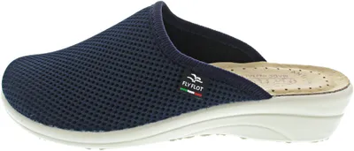 Produktbild von Fly Flot Damen Hausschuh Pantoffel Keilabsatz Mesh uniarben 330057, Größe:39 EU, Farbe:Blau