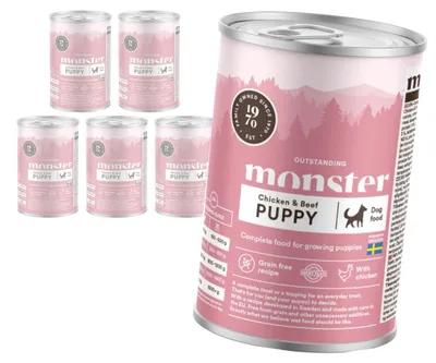Produktbild von Monster Dog Puppy Chicken&Beef 6x400g Getreidefreies Futter für Welpen mit Huhn und Rindfleisch