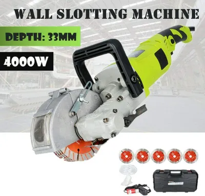 Obrázek produktu pro 4KW elektrický drážkovací stroj Wall Shaper Drážkovací stroj Drážkovací stroj s 5x pilovými kotouči 125mm