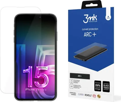 Image de 3mk Film de protection d'écran ARC+ pour iPhone 15 Plus 0,17mm Self-Heal