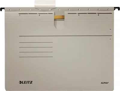 Produktbild von Hängehefter Alpha A4 grau VE=5x5 Stück