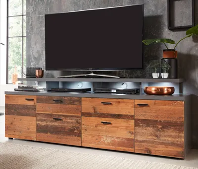 Obrázek produktu pro trendteam Media Mediatype Mood Matera Melamin/Staré dřevo Melamin 180 x 66 x 47 cm