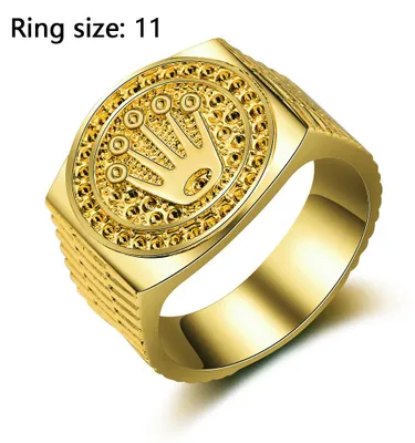 Produktbild von Hip-Hop-Ringe für Herren, Silber/Gold, Königskrone, gebrochenes Herz
