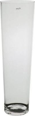Konisch Boden-Vase Glas-Vase konische Blumen-Vase Deko-Vase aus Glas hoch Wohnzimmer 60x19cm