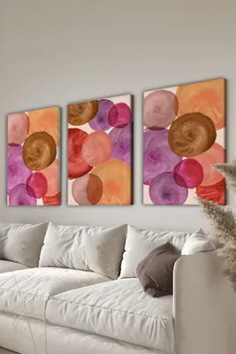 Produktbild von Wallity, 3Cnvs2 - 40 x 60, Dekoratives Leinwandgemälde (3 Teile), 100 % LEINWAND, Mehrfarbig, 40 x 60 cm