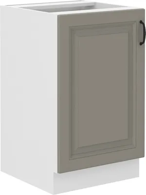 Image de Meuble pour évier inférieur SOPHIA – largeur 50 cm, gris clair / blanc
