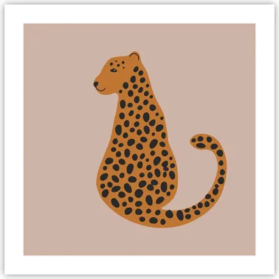 Produktbild von Poster - Poster ohne Rahmen - Panther Grafik Leopard - 50x50 cm - Wand Bild - Wanddeko - Wandbilder - Kunstposter - Wandposter - Bilder - Kunstdruck - Wanddekoration - Wandbild - P2XAC50x50-4893
