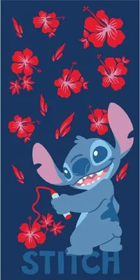 Produktbild von Lilo & Stitch Strandtuch 140x70 cm Weiches & saugfähiges Badehandtuch für Fans