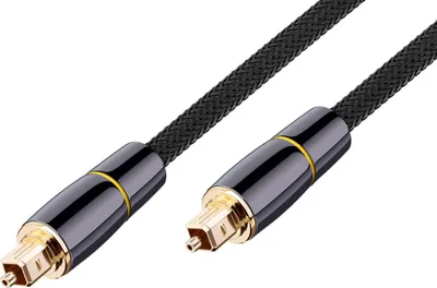 Produktbild von Avizar, Toslink Audiokabel 5 m vergoldet Nylon-Ummantelung, Schwarz
