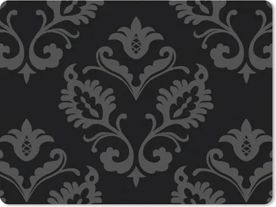 Produktbild von MuchoWow® Mauspad Mousepad Barock - Schwarz - Muster 23x19 cm - Mousepads - Maus Mat - Pad - Mausunterlage - Schreibtischunterlage - Mauspad
