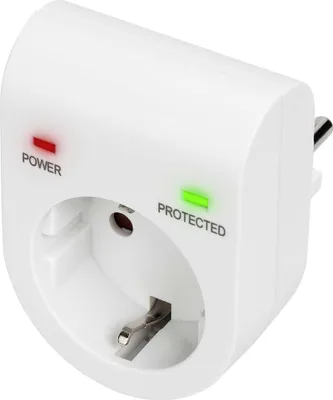 Image de DIGITUS Überspannungsschutzadapter für Steckdose weiß