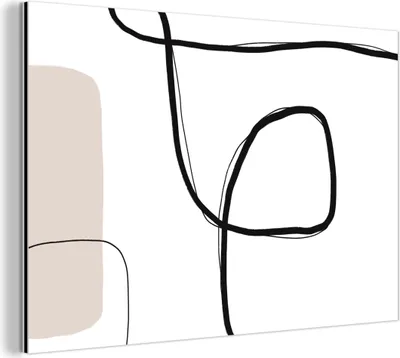 Obrázok produktu pre Nástenná dekorácia Kovový kovový obraz Wall Art 90x60cm Abstraktné - Pastel - Minimalizmus Muchowow Hliníkové obrazy
