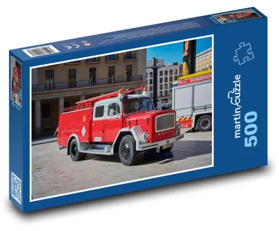 Obrázek produktu pro Puzzle 500 Hasičský vůz - červené auto - martinpuzzle