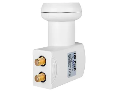 Produktbild von Megasat 401073, Twin LNB, 10,7 - 12,75 GHz, 60 dB, 0,1 dB, Weiß, F