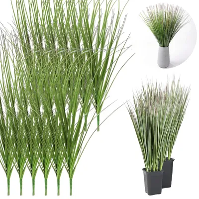 12er Set Kunstpflanzen Gras, 52 cm, wetterbeständig, UV-beständig