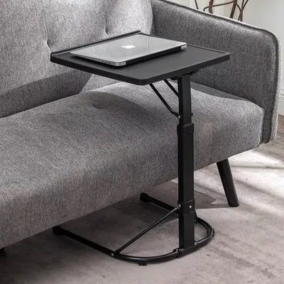 Produktbild von Laptoptisch Notebooktisch Beistelltisch Kaffeetisch Sofatisch faltbar 43x43x69cm Schwarz