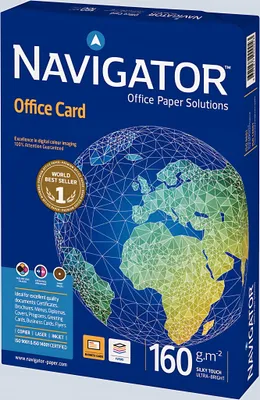 Produktbild von Navigator OFFICE CARD A3, Weiß, 160 g/m², ISO 9001, ISO 14001