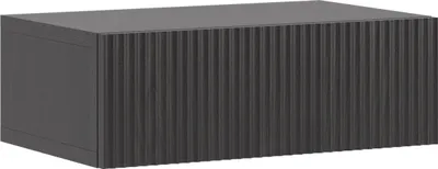 Produktbild von Selsey Nolie - Nachtkonsole mit Schubalde, Holzoptik Esche Schwarz, 50 cm