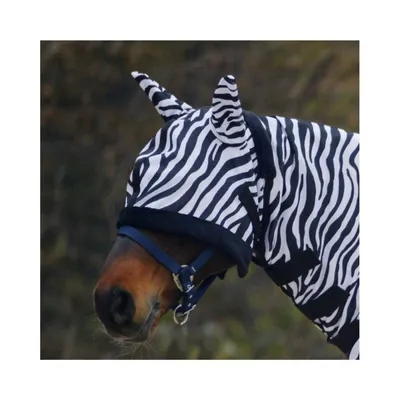 Produktbild von Waldhausen Fliegenmaske Zebra Schwarz/Weiß WB