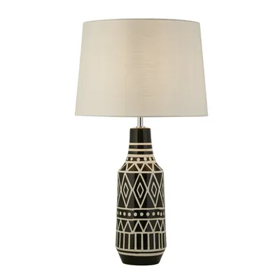 Obrázok produktu pre x Bourne Table Lamp - Black & White Ceramic