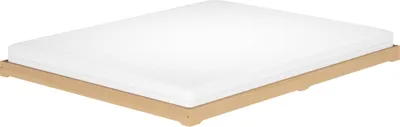 Produktbild von Niederflurbett Bodenbett Studentenbett Teenagerbett 200x200 Buche Massivholz V-60.66-20Rollrost und Matratze inkl.