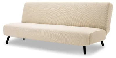 Produktbild von Sofabezug ohne Armlehnen für 3-Sitzer, elastischer Antirutsch-Stretchbezug in Beige