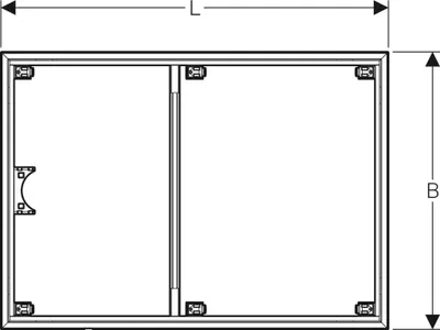Zdjęcie produktu dla Geberit 154.473.00.1, 1200 mm, 900 mm, 30 mm