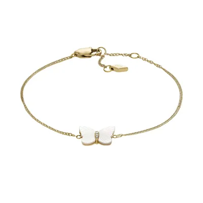 Obrázok produktu pre Fossil JF04425710 Dámsky náramok Radiant Wings Butterfly perleťový zlatý odtieň