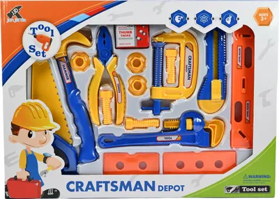 Produktbild von Großes Werkzeugset für Kinder - Spielzeug Handwerker Koffer - Komplettes Zubehör für kleine Bastler