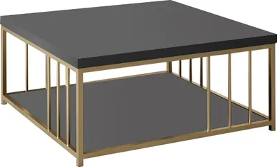 Image de Skye Decor, Zenn - Anthracite, Gold, Couchtische, Anthrazit, 90 x 40 x 90 cm