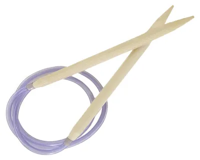 Produktbild von Bambus Rundstricknadel Größe 8 mm, Länge 80 cm Stricknadel Kreisnadel