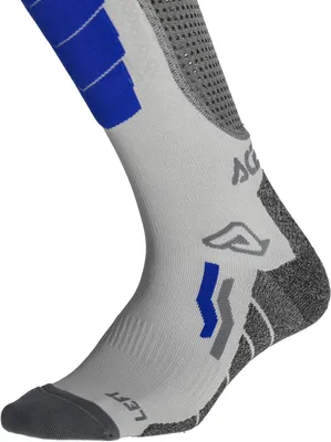 Image de Chaussettes de protection pour genoux Acerbis X-Leg Vented Pro, pour motocross, couleur gris/bleu, taille L/XL