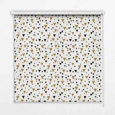 Produktbild von Seitenzug-Rollo Fensterrollo Jalousie - Lichtdurchlässig Springrollos - 80x140 cm - Dreiecke