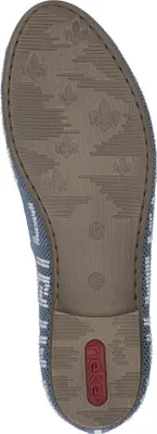 Produktbild von Rieker Damen Slipper Mesh Mäander mit Strass 51953, Größe:41 EU, Farbe:Blau