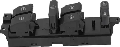 Immagine prodotto di Pulsante del regolatore del finestrino, interruttore elettrico ABS anteriore sinistro nero resistente al calore ad alta sensibilità per la sostituzione di aggiornamento B5 1998-2004