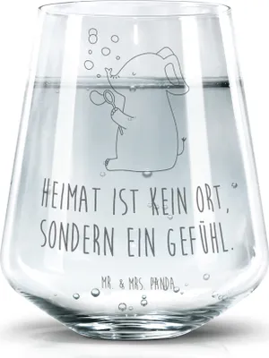 Produktbild von Mr. & Mrs. Panda Becherglas Elefant Seifenblasen - Transparent - Geschenk, Glas, Liebe, Wasserglas, Tumbler, Heimat, Elefanten, Wasserbecher, Liebesspruch, Trinkglas