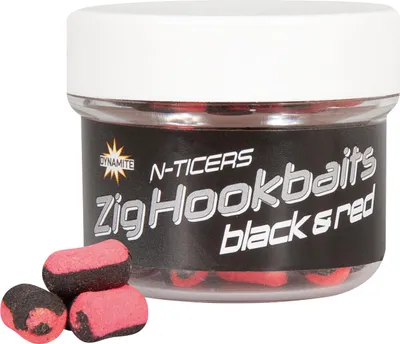 Obrázek produktu pro Dynamite N-Ticers Zig Hookbaits (černá/červená)