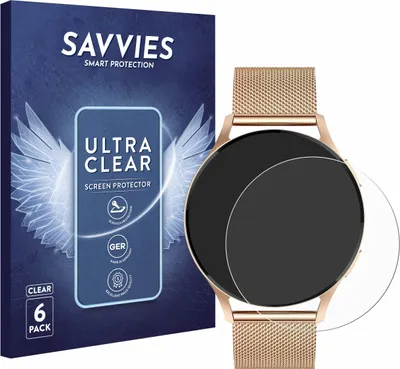 Produktbild von 6x Für Levowatch Edgy 1.43" Schutzfolie Savvies Displayschutz Display Schutz Folie Klar Transparent