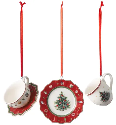 Produktbild von Villeroy & Boch Toy's Delight Decoration Ornamente Geschirrset rot 3tlg. 7cm