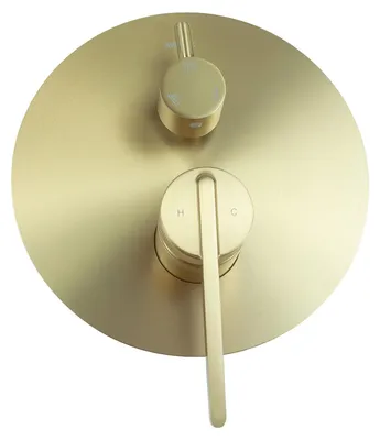 Produktbild von Avapax | Dusch- Und Badewannenarmatur - Gebürstetes Gold - Dreifunktional - Messing - Keramikkartusche 35 Mm