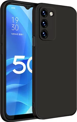 Immagine prodotto di Custodia per OPPO A55 5G Morbido silicone liquido, custodia in gomma antiurto nera
