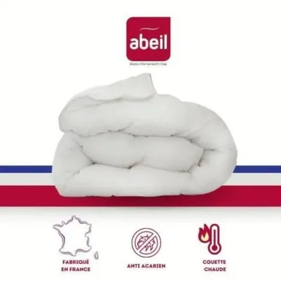 Image de Housse de couette double Abeil, antibactérienne, anti-moisissure, 220x240cm, blanc