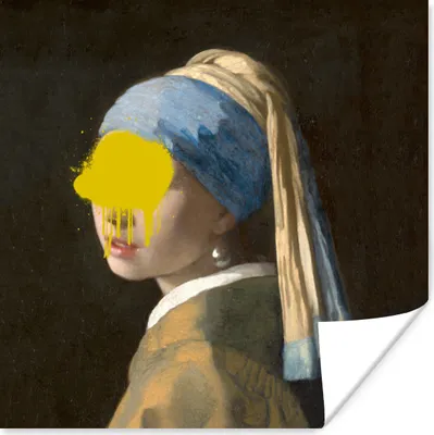 Produktbild von MuchoWow® Poster Mädchen mit Perlenohrring - Vermeer - Kunst 100x100 cm - Babyzimmer