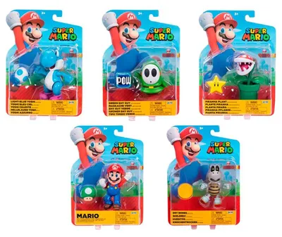 Immagine prodotto di World of Nintendo Minifigure Confezione da 5 Super Mario Wave 40 10 cm Assortimento (6)