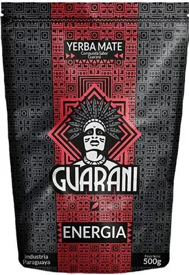 A bag of Guarani Energia with Guarana yerba mate.