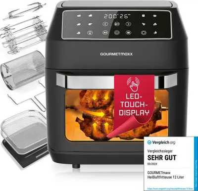 Produktbild von GOURMETmaxx Heißluft-Ofen Digital 12l - Schwarz