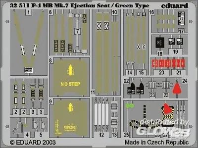 Produktbild von Eduard Accessories F-4 Phantom II ejectin seat/green type für Tamiya Bausatz 3932511